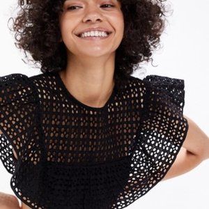 Urban Outfitters Eyelet Cropped Blouse